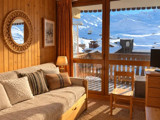Val Thorens – Lac du lou - Appartement 4 personnes, skis aux pieds avec vue montagne
